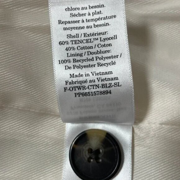 NEW Everlane The Sleeveless Blazer in Buttersmooth Womens 0 Canvas Vest - Picture 14 of 14